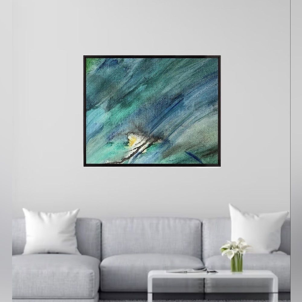 Wall hanging abstract, framed canvas art, painting
